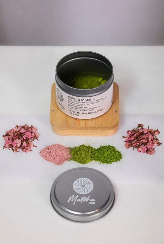 Sakura Matcha Powder (Pure Cherry Blossom Powder + Kagoshima Matcha)