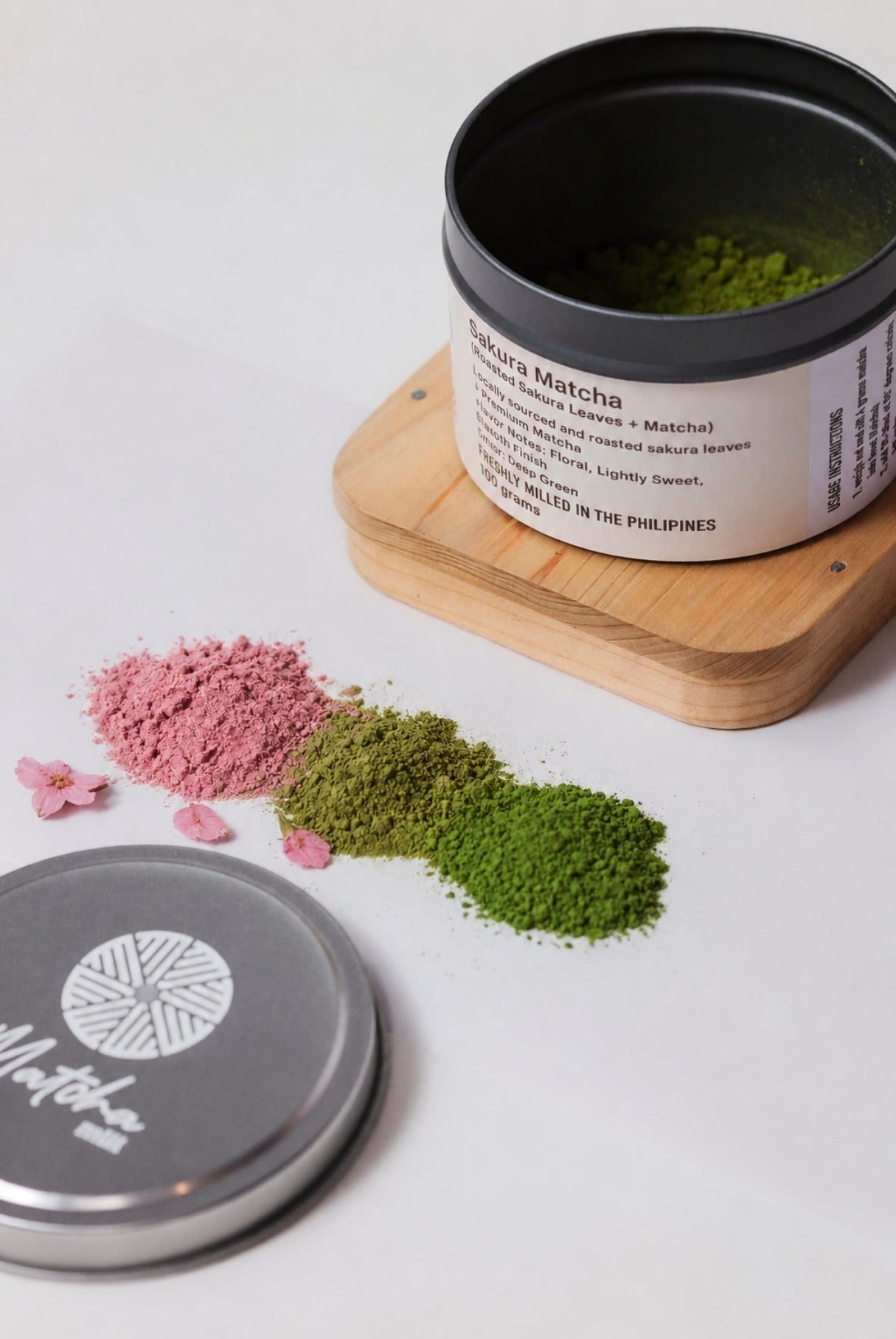 Sakura Matcha Powder (Pure Cherry Blossom Powder + Kagoshima Matcha)